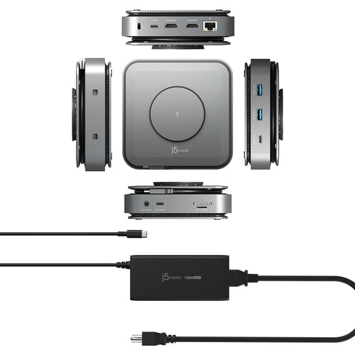 j5create JCD3199P mobile device charger Smartphone, Headset, Headphones Grey USB Wireless charging Fast charging Indoor