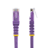 StarTech.com 25ft CAT6 Ethernet Cable - Purple CAT 6 Gigabit Ethernet Wire -250MHz 100W PoE RJ45 UTP Molded Network/Patch Cord w/Strain Relief/ Individually Tested