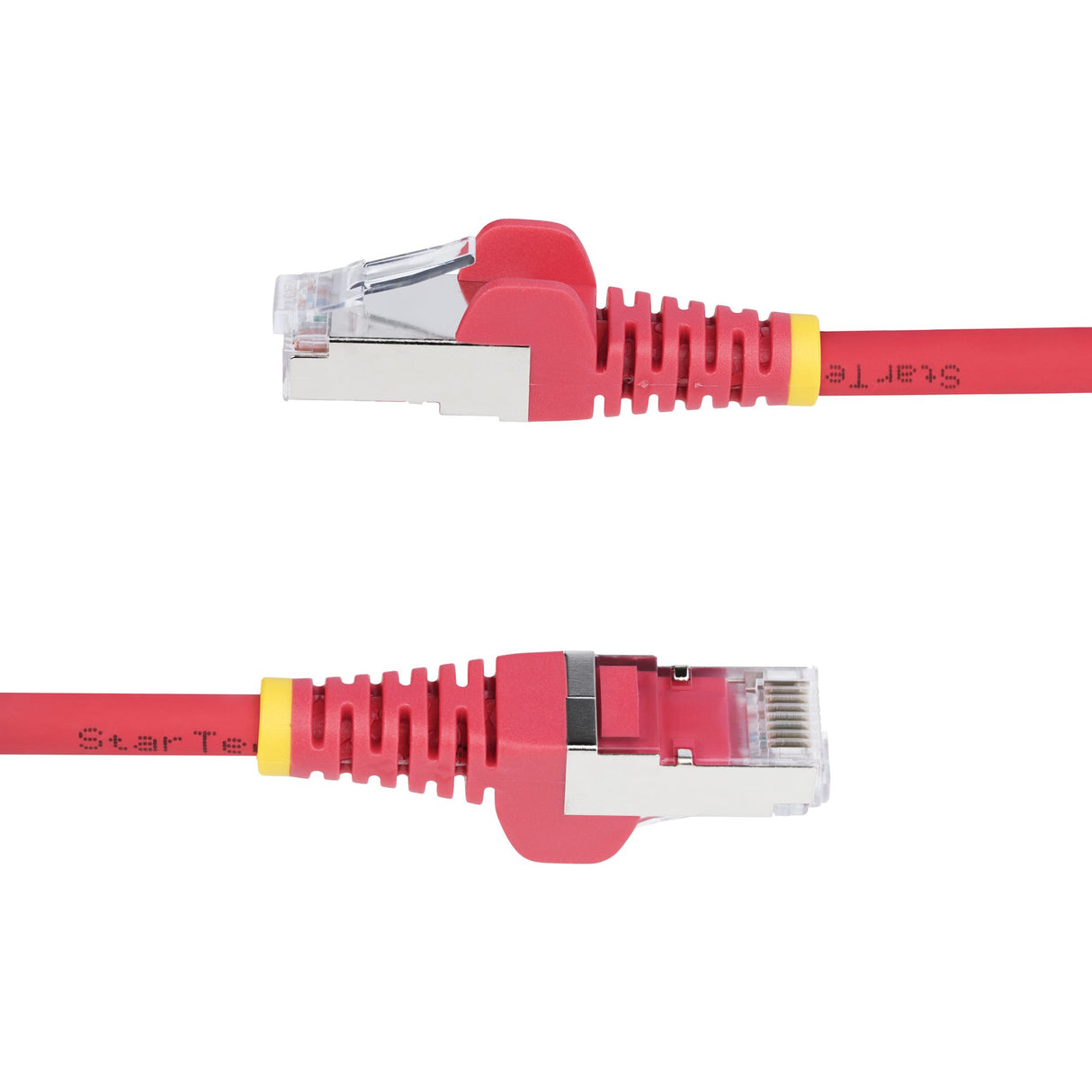 StarTech.com 25ft Red CAT6a Ethernet Cable, Snagless RJ45, 10GbE, 100W PoE++, S/FTP, LSZH, 27AWG Pure Bare Copper Wire, 500MHz, Shielded Network Patch Cord w/Strain Reliefs, Individually Tested/ETL Verified