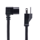 StarTech.com 8ft (2.4m) Heavy Duty Power Cord, NEMA 5-15P to Right Angle C15, 15A 125V, 14AWG, Heavy Gauge PDU Power Cable, Replacement AC Power Cord, TAA Compliant, UL Listed