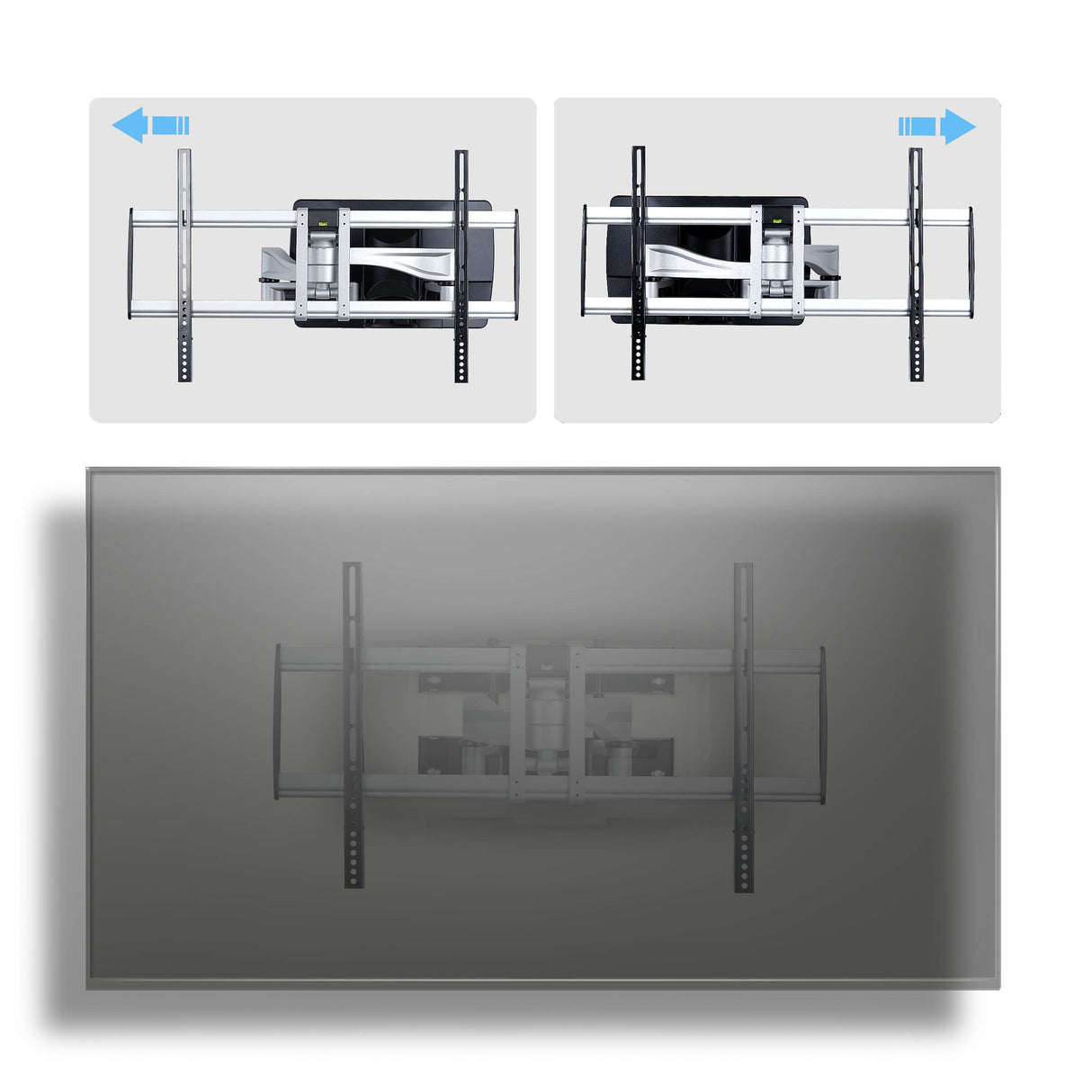 StarTech.com Heavy-Duty Articulating TV Wall Mount for up to 100-inch and 187.4lb/85kg Flat Screens, VESA 800x500, Low-Profile Bracket, TAA-Compliant