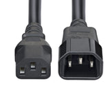 StarTech.com 15ft (4.5m) Power Extension Cord, C14 to C13 PDU Power Cord, 15A 250V, 14AWG, AC Power Cable for PDU/Power Supply, UL Listed