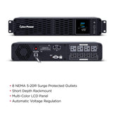 CyberPower CP2000PFCRM2U uninterruptible power supply (UPS) Line-Interactive 2 kVA 1200 W 8 AC outlet(s)