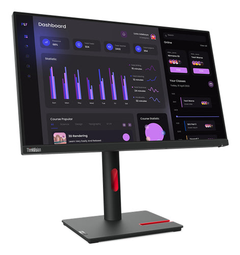 Lenovo ThinkVision T24i-30 computer monitor 60.5 cm (23.8") 1920 x 1080 pixels Full HD LED Black