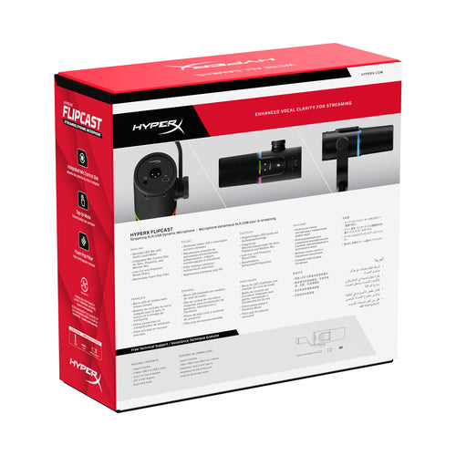 HyperX FlipCast - USB/XLR Dynamic Microphone (Black)