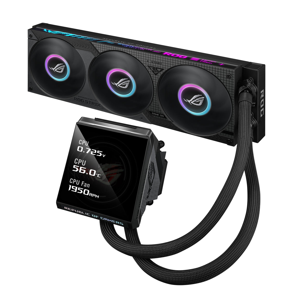 ASUS ROG Strix LC IV 360 ARGB LCD Processor All-in-one liquid cooler 12 cm Black