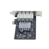 StarTech.com 4-Port GbE SFP Network Card, PCIe 2.0 x2 (x4, x8, x16 Compatible), Intel I350-AM4 4x 1GbE Controller, 1000BASE Copper/Fiber Optic, Desktop/Server Quad-Port Gigabit Ethernet NIC - Windows & Linux