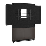 Middle Atlantic ForumTM Floor-to-Wall Mounted 48" (2-Bay) Display Stand for (1) 66" to 75" Display, Dark Colorway