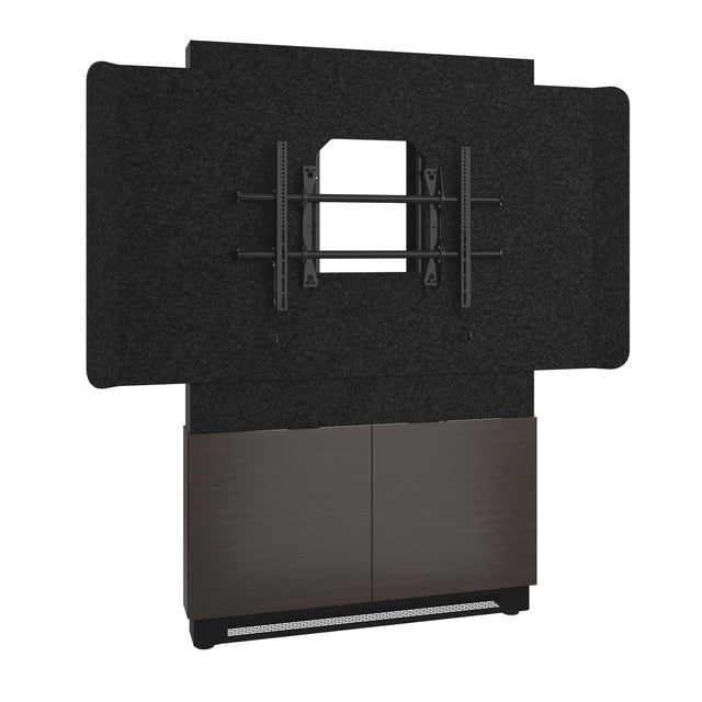 Middle Atlantic ForumTM Floor-to-Wall Mounted 48" (2-Bay) Display Stand for (1) 66" to 75" Display, Dark Colorway