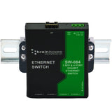 Brainboxes SW-084 network switch Unmanaged Gigabit Ethernet (10/100/1000) Desktop/Wall-Mounting Black, Green