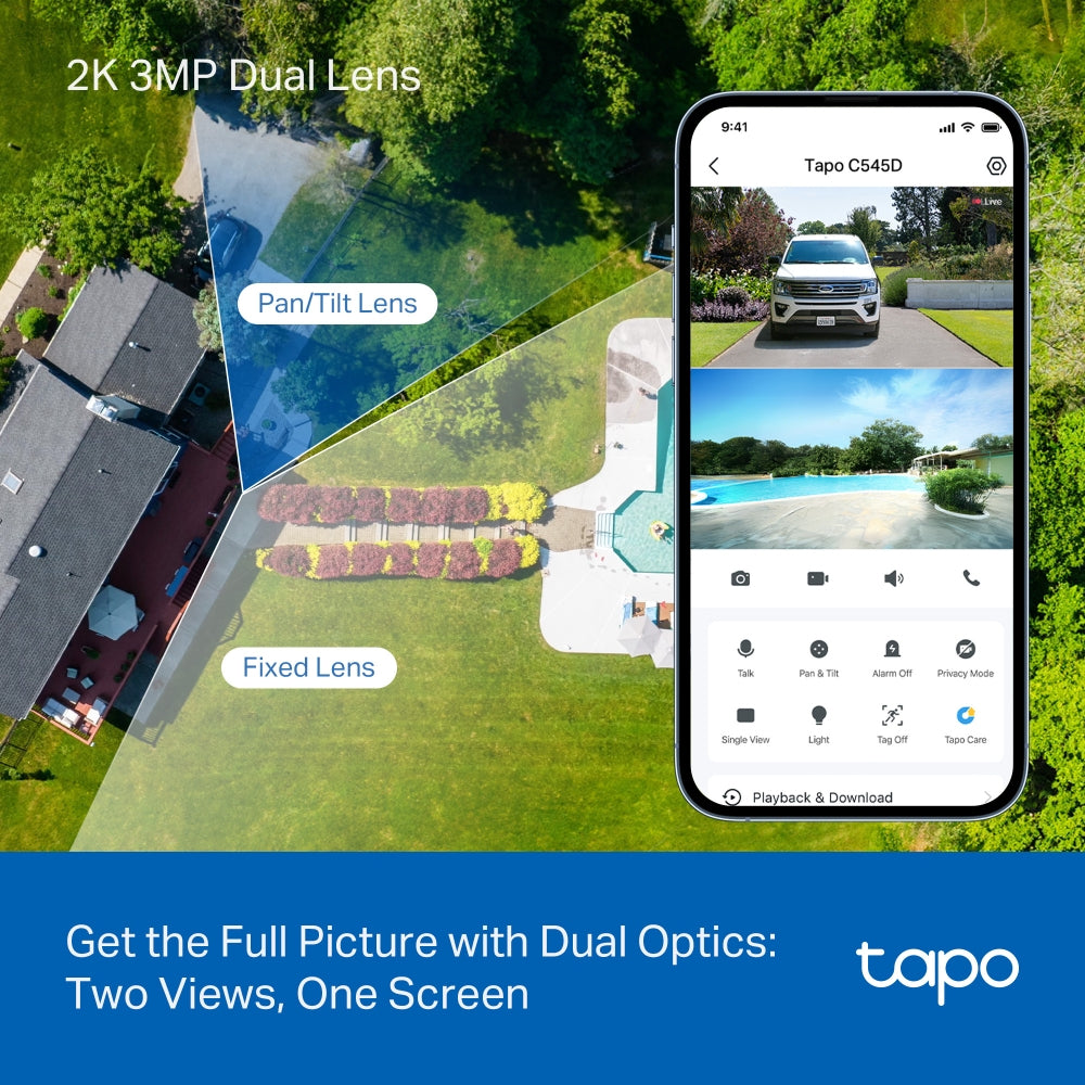 TP-Link Tapo Outdoor Dual Lens Pan/Tilt Security Camera
