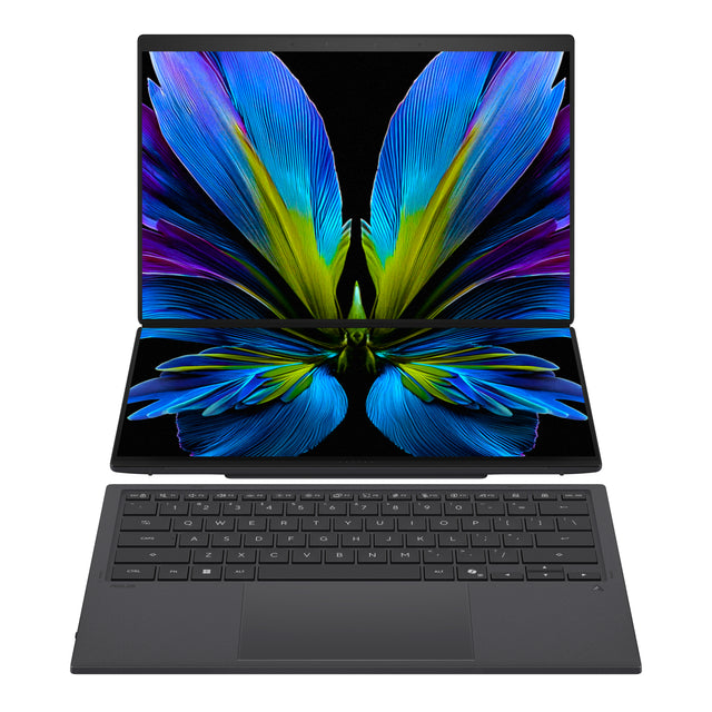 ASUS Zenbook Duo UX8407AA-DS71T-CA Intel Core Ultra 7 355 Hybrid (2-in-1) 35.6 cm (14") Touchscreen 3K 32 GB LPDDR5x-SDRAM 1 TB SSD Wi-Fi 7 (802.11be) Windows 11 Home Grey