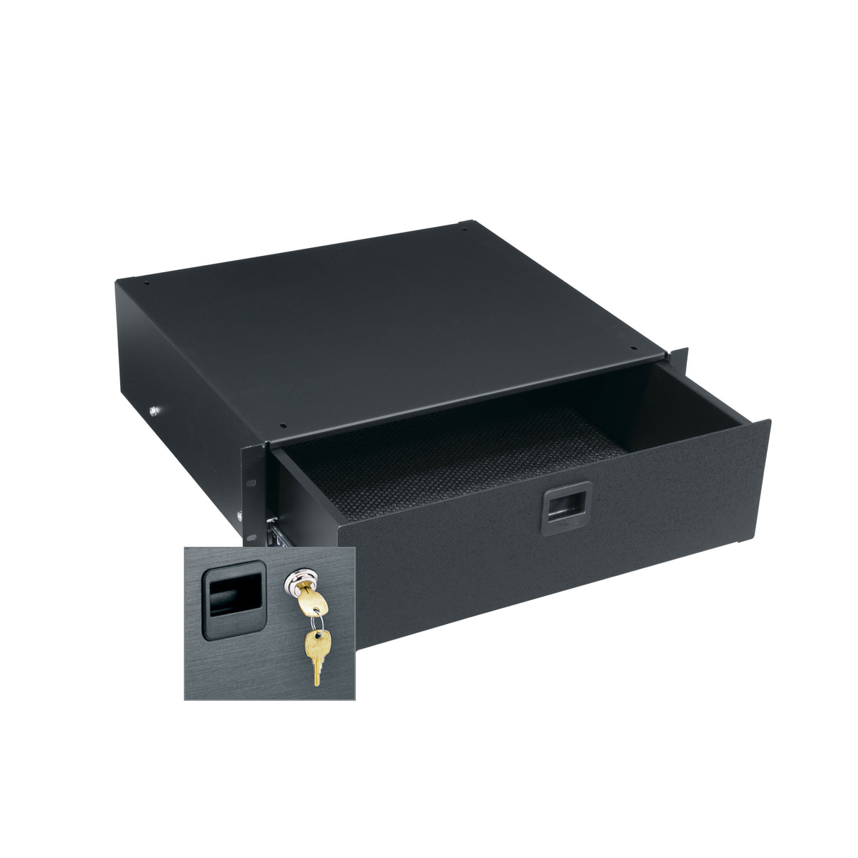 Middle Atlantic 3 RU Rackmount Drawer, Textured Face with Lock