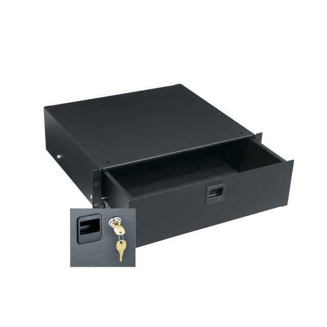 Middle Atlantic 3 RU Rackmount Drawer, Textured Face with Lock