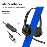 HP Poly Mission 425 Stereo USB Wired Headset