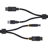 StarTech.com 6ft (1.8m) DisplayPort and USB 5Gbps KVM Cable, 4K 60Hz, Universally Compatible DP 1.2/USB 3.0 Combo Cable for KVM Switches