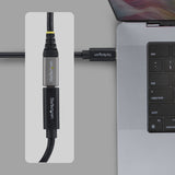StarTech.com 2ft (60cm) 40Gbps USB4 Extension Cable, Thunderbolt 4 Compatible, 240W Charging, 8K 60Hz/4K 240Hz, USB-C Extender Cord, DP2.1 Type C Male to Female, MacBook, iPhone, iPad