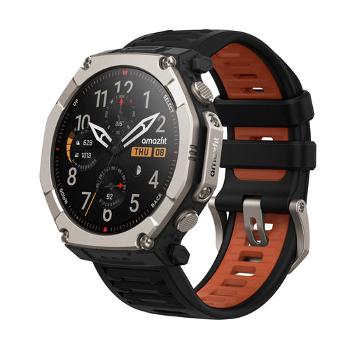 Amazfit T-Rex Ultra 2 129.5 cm (51") AMOLED 51 mm Digital 480 x 480 pixels Touchscreen Titanium Wi-Fi GPS (satellite)