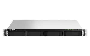 QNAP TS-464U NAS Rack (1U) Intel® Celeron® N5095 8 GB DDR4 0 TB QNAP Turbo System Aluminium, Black
