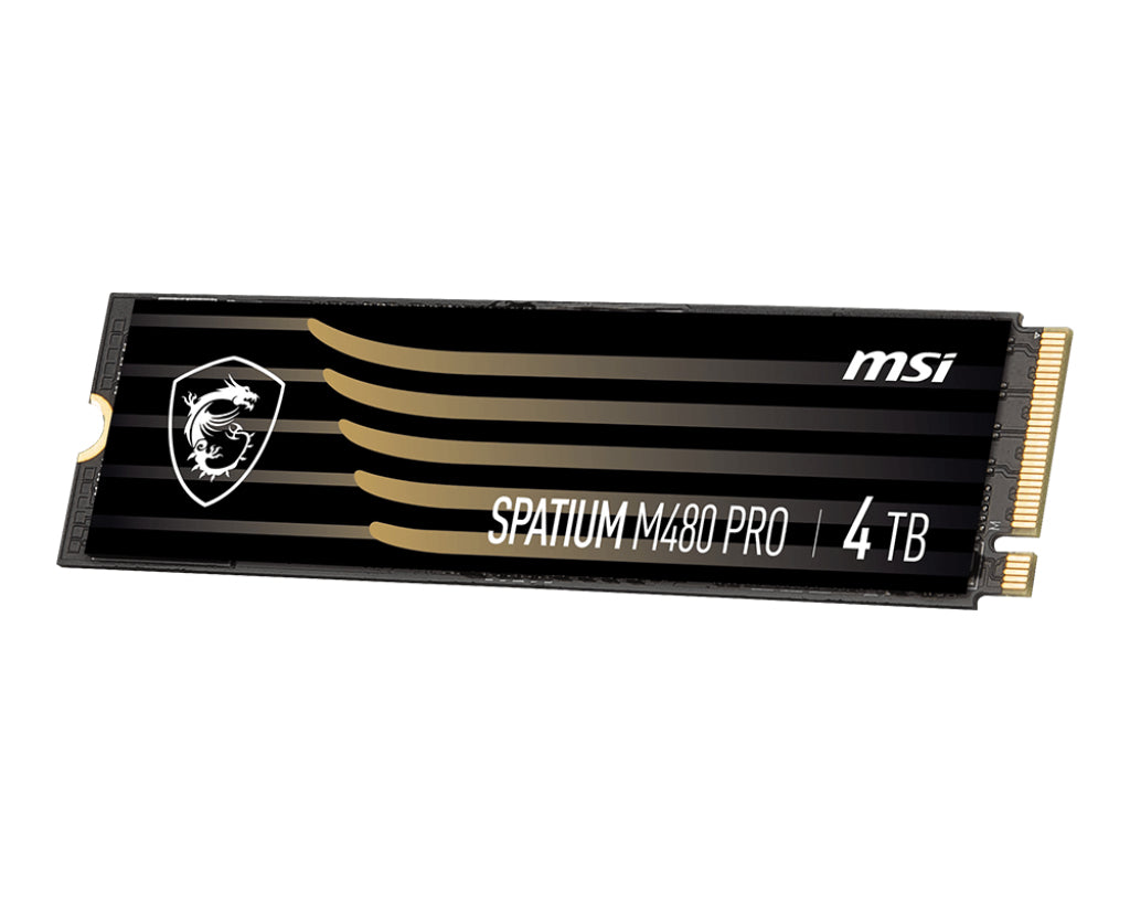 MSI SPATIUM M480 PRO PCIE 4.0 NVME M.2 4TB internal solid state drive PCI Express 4.0 3D NAND
