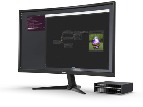 Acer Veriton GN100 GB10 128 GB LPDDR5x-SDRAM 4 TB SSD DGX OS Mini PC Workstation Black, Grey