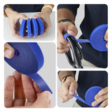 StarTech.com 4-pack 15ft (4.6m) Hook and Loop Roll, 0.5in Wide, Blue, Cut-to-Size Reusable Cable Ties, Fastener Tape, Adjustable Fabric Wraps, Bulk Roll