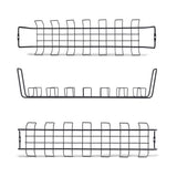 StarTech.com Under Desk Cable Management Tray, 24" Long, Metal Basket Style Cable Organizer, Screw-On Installation, Power Bar Holder, Metal, Black, TAA-Compliant