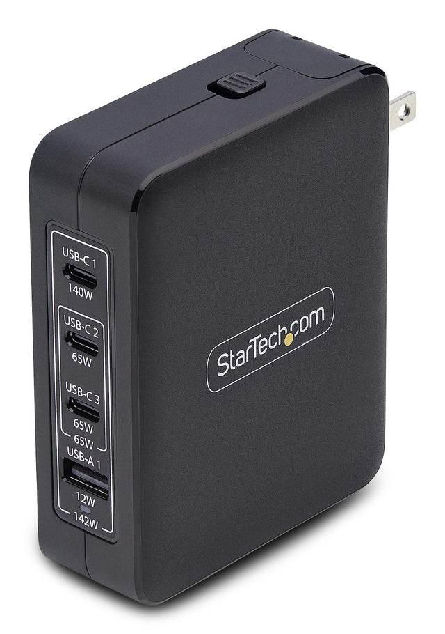 StarTech.com 140W USB-C Wall Charger, 3x USB-C/1x USB-A, PD 3.1 GaN Power Adapter for MacBook, Dell XPS/Inspiron/Precision