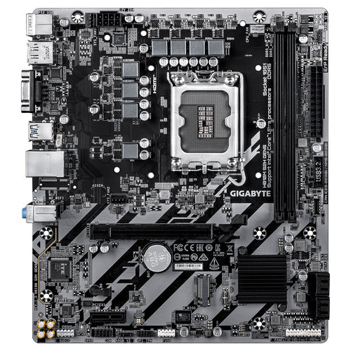 GIGABYTE H810M S2H GEN5 Motherboard - Intel Core Ultra (Series 2) CPUs, 4+1+2 Phases VRM, up to 6400MHz DDR5, 1xPCIe 4.0 M.2, 1GbE LAN, USB 3.2 Gen 1