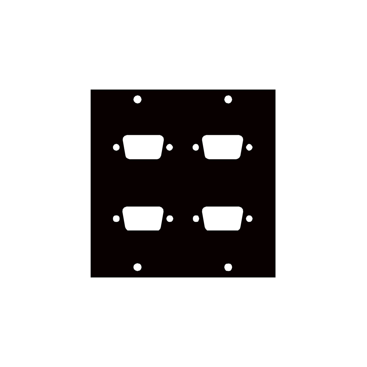 Middle Atlantic UCP Module with Four DB9 Punchouts