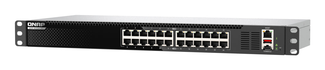 QNAP QSW-M3224-24T network switch Managed L3 10G Ethernet (100/1000/10000) 1U Black, Silver