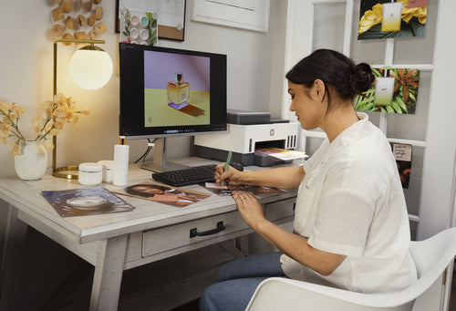 HP Smart Tank 7303 Wireless All-in-One Color Printer, Up to 2 Years of ink included; Two-sided printing; Copier, Scanner