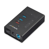 StarTech.com 4 Port USB C Hub - USB Type-C to 1x USB-C/3x USB-A - Commercial Metal USB 3.0 Hub - SuperSpeed USB 3.2 Gen 1 (5Gbps) - Self Powered - BC1.2 Fast Charge - Mountable/Rugged