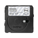 Brother BTAG-135 label-making tape White on transparent