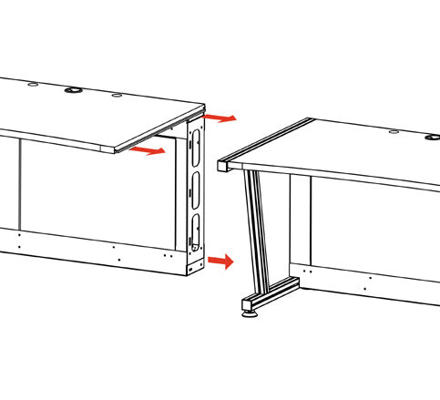 Middle Atlantic LD-4830DC-RA computer desk