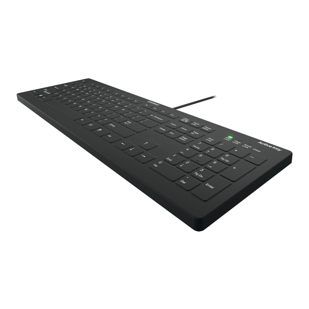Contour Design Active Key Contour QuickClean Medical Keyboard IP68 Full-Size Wired White US C8112