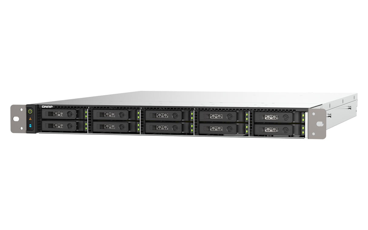 QNAP TS-h1090FU NAS Rack (1U) EPYC 7302P 128 GB DDR4 0 TB QuTS hero Black, Grey