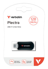Verbatim Plectra USB-C Flash Drive Black 128GB