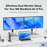 Plugable Technologies TBT4-UDZ laptop dock/port replicator Wired Thunderbolt 4 Silver