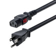 StarTech.com 6ft (2m) Heavy Duty Power Cord, NEMA 5-15P to Locking C13 AC Power Cable, 125V 15A, 14AWG, Replacement Computer/Monitor Power Cord, TAA Compliant, UL Listed