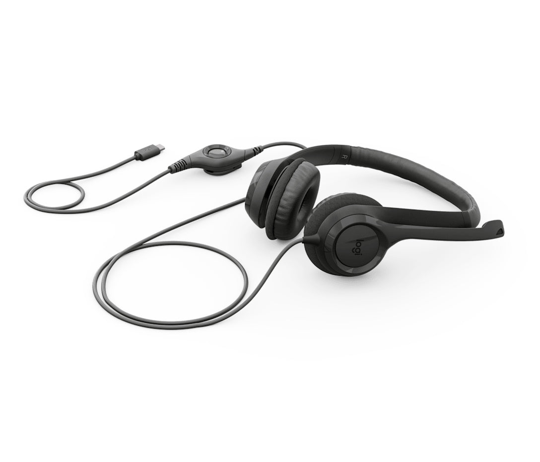 Logitech H390 USB Computer Headset, Negro, USB-C