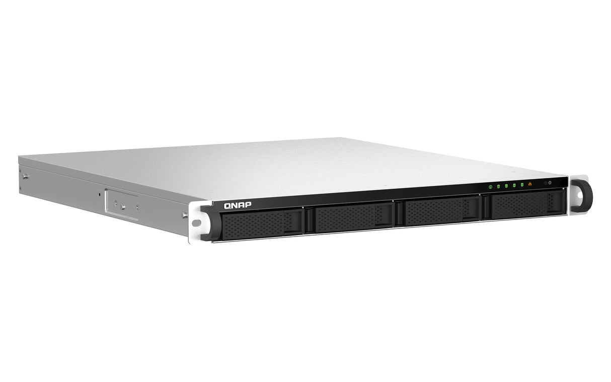 QNAP TS-464U NAS Rack (1U) Intel® Celeron® N5095 8 GB DDR4 0 TB QNAP Turbo System Aluminium, Black