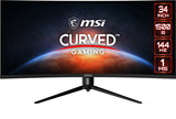 MSI Optix MAG342CQR computer monitor 86.4 cm (34") 3440 x 1440 pixels UltraWide Quad HD LCD Black