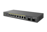 EnGenius Switch 8-port GbE PoE.af/at(+) 130W, 2xSFP Desktop wall-mountable