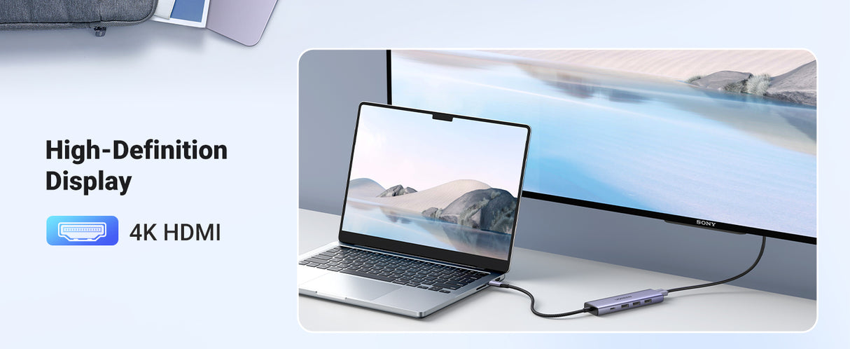Ugreen 15596 laptop dock/port replicator Wired USB 3.2 Gen 1 (3.1 Gen 1) Type-A + Type-C Aluminium