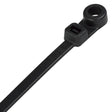 Cable Tie Screw Mount 50 lb 8" #10 Screw, PA66 Black 100pkg
