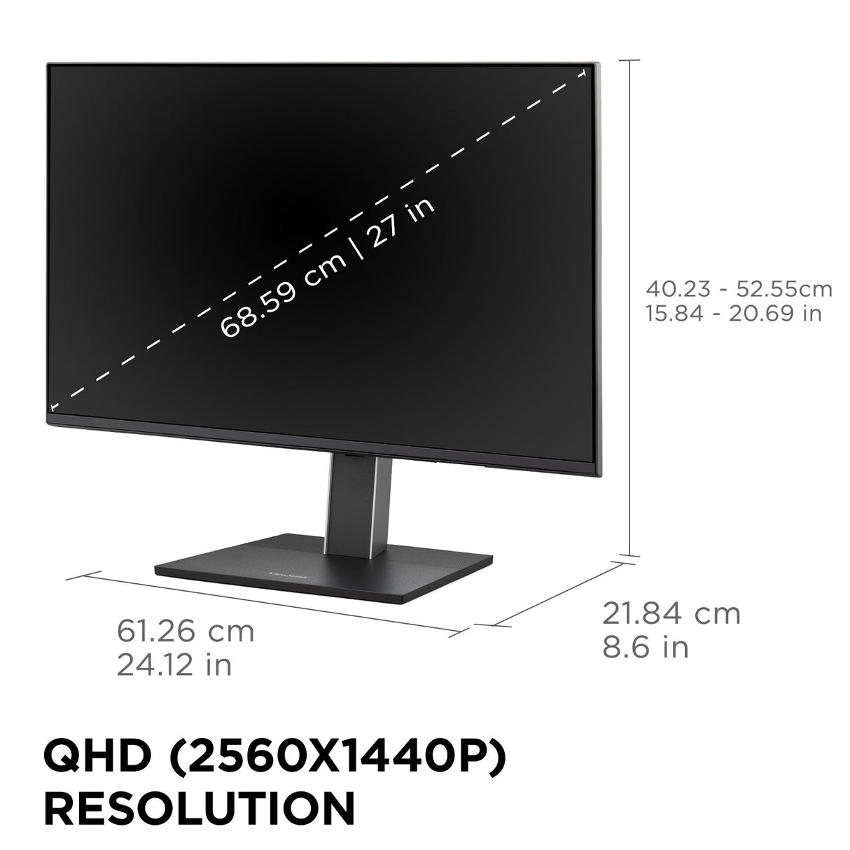 Viewsonic VG Series VG2758-2K computer monitor 68.6 cm (27") 2560 x 1440 pixels Quad HD LED Black