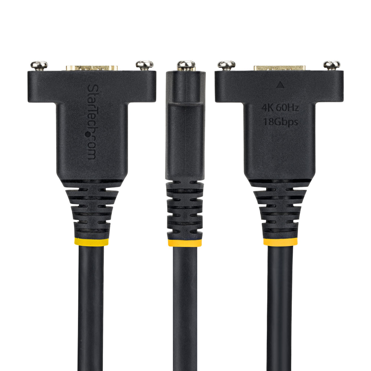 StarTech.com 1m (3ft) Panel Mount HDMI Cable, High Speed HDMI Panel Mount Extension Cable, 4K 60Hz/1440p 144Hz, HDMI Male to Female Panel Mount Adapter Cable