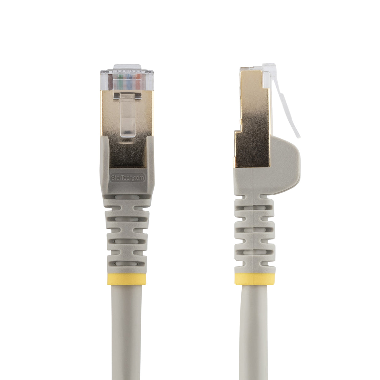 StarTech.com 25ft CAT6a Ethernet Cable - 10 Gigabit Shielded Snagless RJ45 100W PoE Patch Cord - 10GbE STP Network Cable w/Strain Relief - Gray Individually Tested/Wiring is UL Certified/TIA