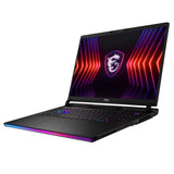 MSI Gaming Raider GE78 HX 14VIG-678CA Intel® Core™ i9 i9-14900HX Laptop 43.2 cm (17") Quad HD+ 64 GB DDR5-SDRAM 2 TB SSD NVIDIA GeForce RTX 4090 Wi-Fi 7 (802.11be) Windows 11 Pro Black